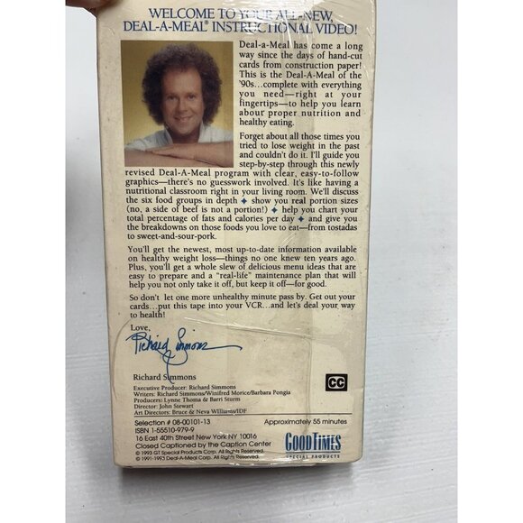 NEW Richard Simmons Deal Your Way to Health Deal a Meal Instructional Video VHS - Picture 2 of 5